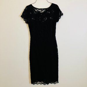 Black Lace Pencil Dress
